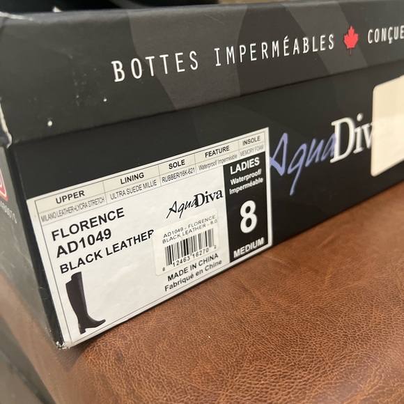 Aqua Diva Leather over the knee boots, waterproof & warm. Size 8, NIB - Picture 4 of 12